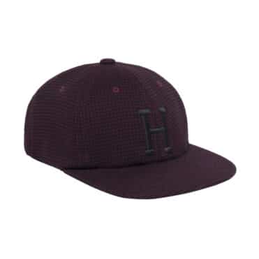 HUF Classic H Houndstooth Strapback Hat Bloodstone