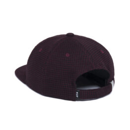 HUF Classic H Houndstooth Strapback Hat Bloodstone