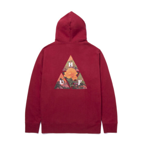 HUF New Dawn TT Pull Over Hooded Sweatshirt Bloodstone Rear