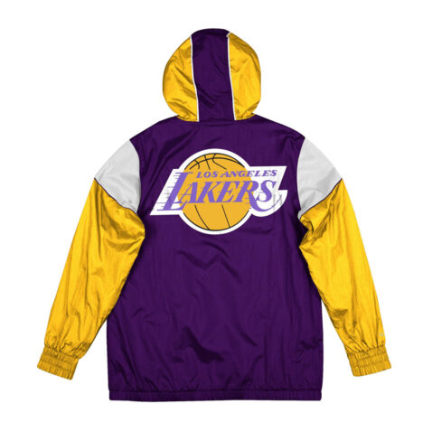 Mitchell & Ness Highlight Reel Los Angeles Lakers Windbreaker Jacket Purple Rear