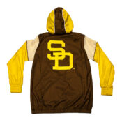 Mitchell & Ness Highlight Reel San Diego Padres Windbreaker Jacket Brown Rear