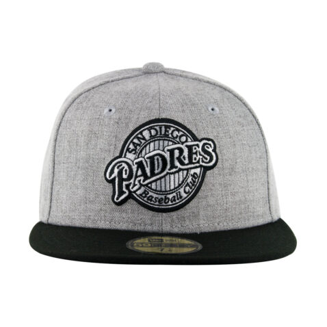 New Era 59Fifty San Diego Padres Retro Fitted Hat Two Tone Heather Gray Black New Era 59Fifty San Diego Padres Retro Fitted Hat Two Tone Heather Gray Black Front