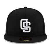 New Era 59Fifty San Diego Padres Upside Down Logo Fitted Hat Black White Front