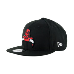 New Era 9Fifty Chicago Bulls Upside Down Logo Snapback Hat Black