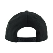 New Era 9Fifty Chicago Bulls Upside Down Logo Snapback Hat Black Rear