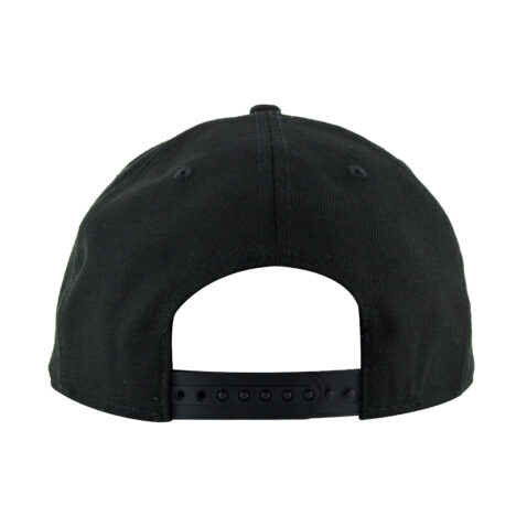 New Era 9Fifty Chicago Bulls Upside Down Logo Snapback Hat Black Rear
