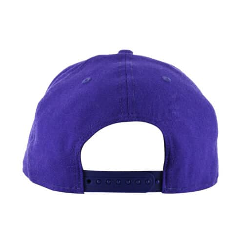 New Era 9Fifty Los Angeles Lakers Upside Down Logo Snapback Hat Purple Rear