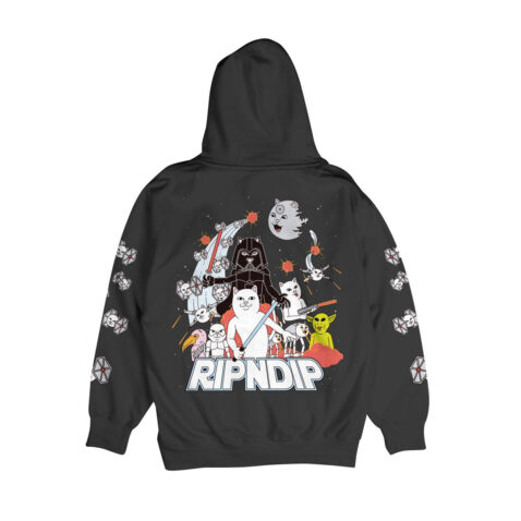 Ripndip Far Far Away Pull Over Hooded Sweatshirt Black