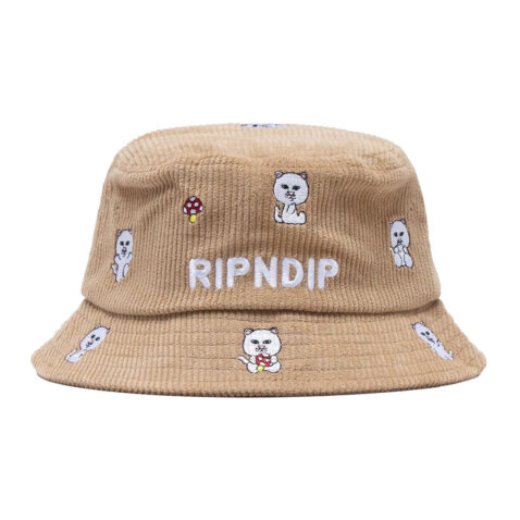 Ripndip Hello Nermy Bucket Hat Corduroy Tan