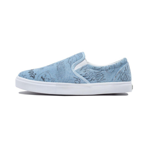 Ripndip Marker Slip On Shoes Denim Blue Left