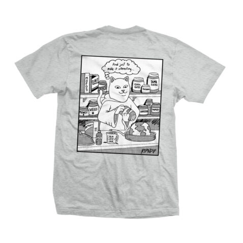 Ripndip Shake N Bake Short Sleeve T-Shirt Heather Grey Rear
