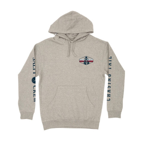 Salty Crew High Tail Fleece Pullover Hoodie Gunmetal Heather Front