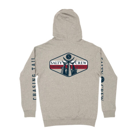 Salty Crew High Tail Fleece Pullover Hoodie Gunmetal Heather Rear