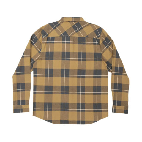 Salty Crew Traverse Long Sleeve Flannel Workwear Brown Rear
