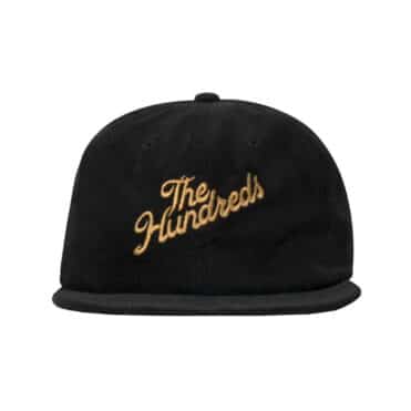 The Hundreds Slant Corduroy Snapback Hat Black