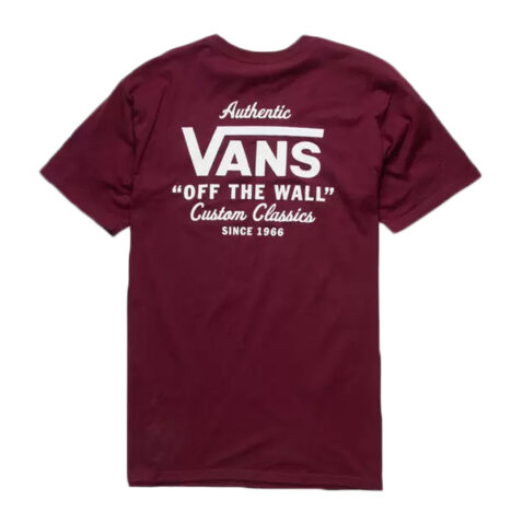 Vans Holder ST Classic Short Sleeve T-Shirt Burgundy White