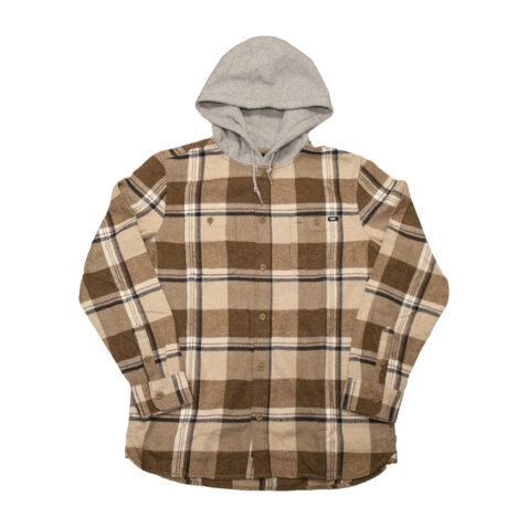 Vans Lopes Flannel Hooded Shirt Dirt
