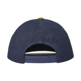 Brixton Crest C MP Snapback Hat Denim Caramel Suede