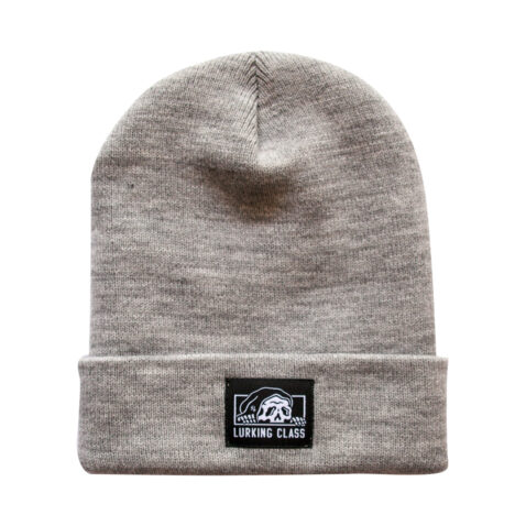 Lurking Class Box Logo Beanie Grey