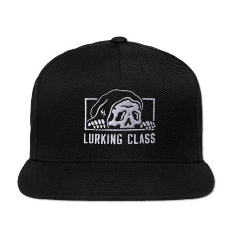Lurking Class Box Logo Snapback Hat Black Front