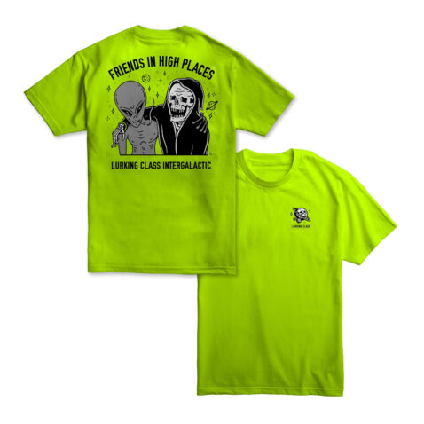 Lurking Class High Places Short Sleeve T-Shirts Safety Green