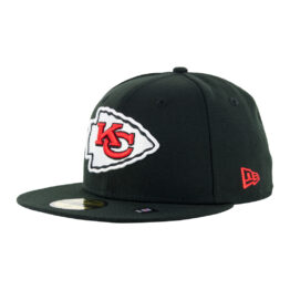 New Era 59Fifty Kansas City Chiefs League Basic Fitted Hat  Black Red White