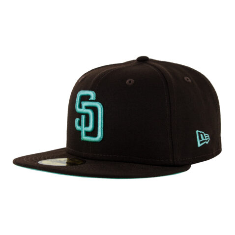 New Era 59Fifty San Diego Padres Padres Mint Chocolate Fitted Hat New Era 59Fifty San Diego Padres Padres Mint Chocolate Fitted Hat Front Right
