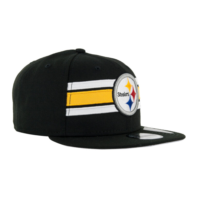 New Era 9Fifty Strike Pittsburgh Steelers Snapback Hat Black Front Left New Era 9Fifty Strike Pittsburgh Steelers Snapback Hat Black Front Left