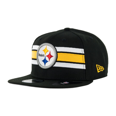 New Era 9Fifty Strike Pittsburgh Steelers Snapback Hat Black New Era 9Fifty Strike Pittsburgh Steelers Snapback Hat Black Front Right