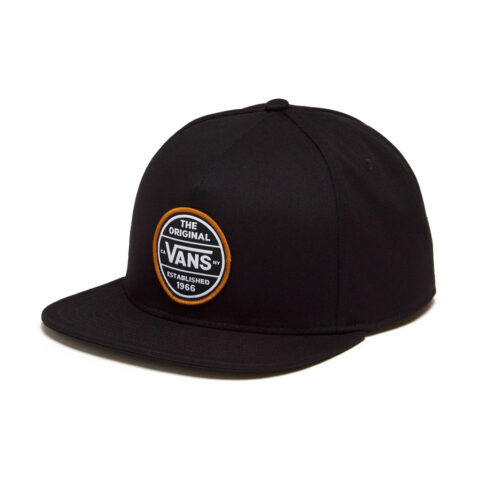 Vans Authentic Original Snapback Hat Black Front Right
