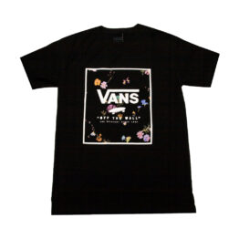 Vans Classic Print Box Short Sleeve T-Shirt Black Pressed Flowers