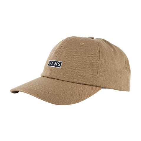 Vans Curved Bill Strapback Hat Dirt Black Front Right