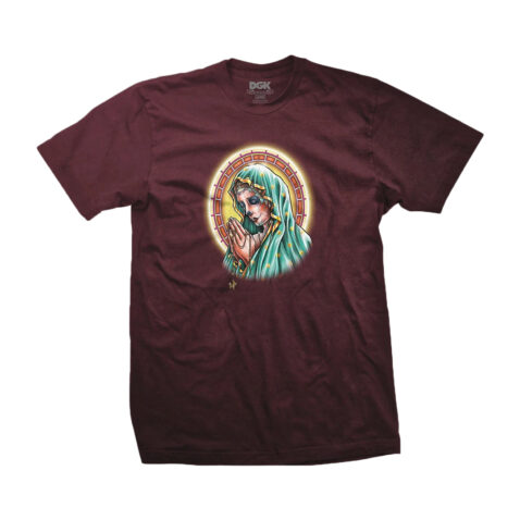 DGK Our Lady Short Sleeve T-Shirt Burgundy