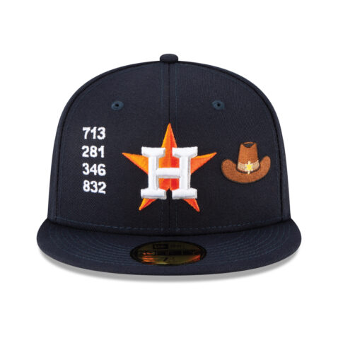 New Era 59FIfty Houston Astros Local Fitted Hat Dark Navy Front