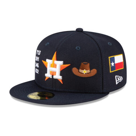 New Era 59FIfty Houston Astros Local Fitted Hat Dark Navy Front Right