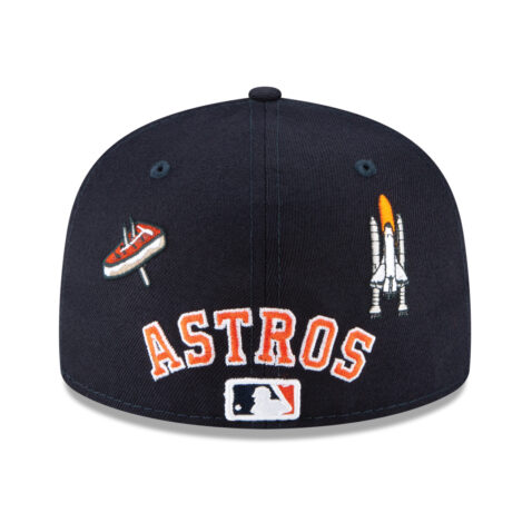 New Era 59FIfty Houston Astros Local Fitted Hat Dark Navy Rear