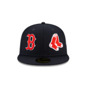 New Era 59Fifty Boston Red Sox Patch Pride Fitted Hat Dark Navy Front