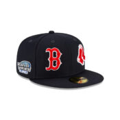 New Era 59Fifty Boston Red Sox Patch Pride Fitted Hat Dark Navy Front Left