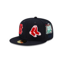 New Era 59Fifty Boston Red Sox Patch Pride Fitted Hat Dark Navy