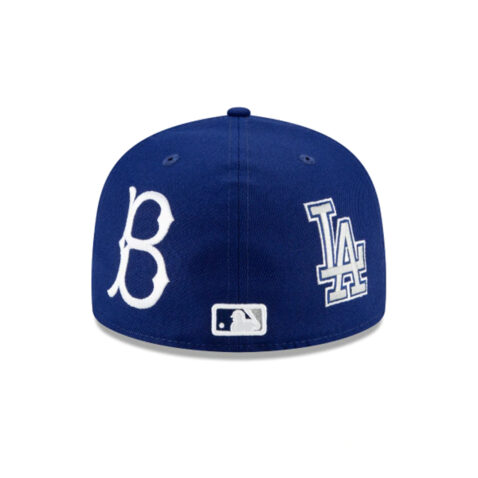 New Era 59Fifty Los Angeles Dodgers Patch Pride Fitted Hat Dark Royal Blue Rear