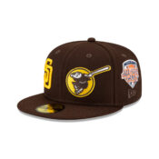 New Era 59Fifty San Diego Padres Patch Pride Fitted Hat Burnt Wood Brown Front Right