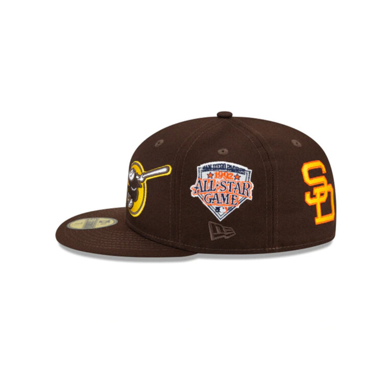 New Era 59Fifty San Diego Padres Patch Pride Fitted Hat Burnt Wood Brown Left New Era 59Fifty San Diego Padres Patch Pride Fitted Hat Burnt Wood Brown Left
