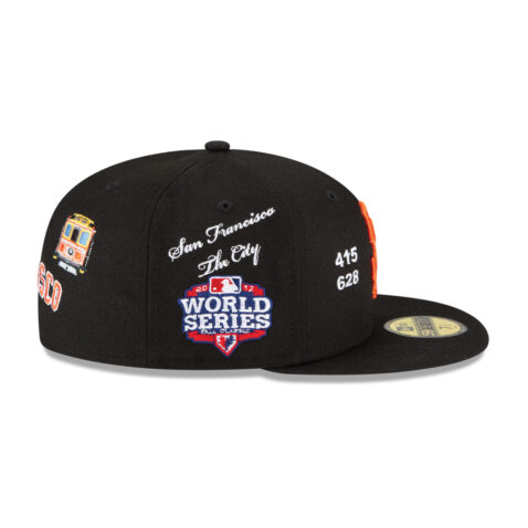 New Era 59Fifty San Francisco Giants Local Fitted Hat Black Side 2