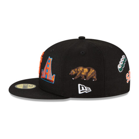 New Era 59Fifty San Francisco Giants Local Fitted Hat Black Side