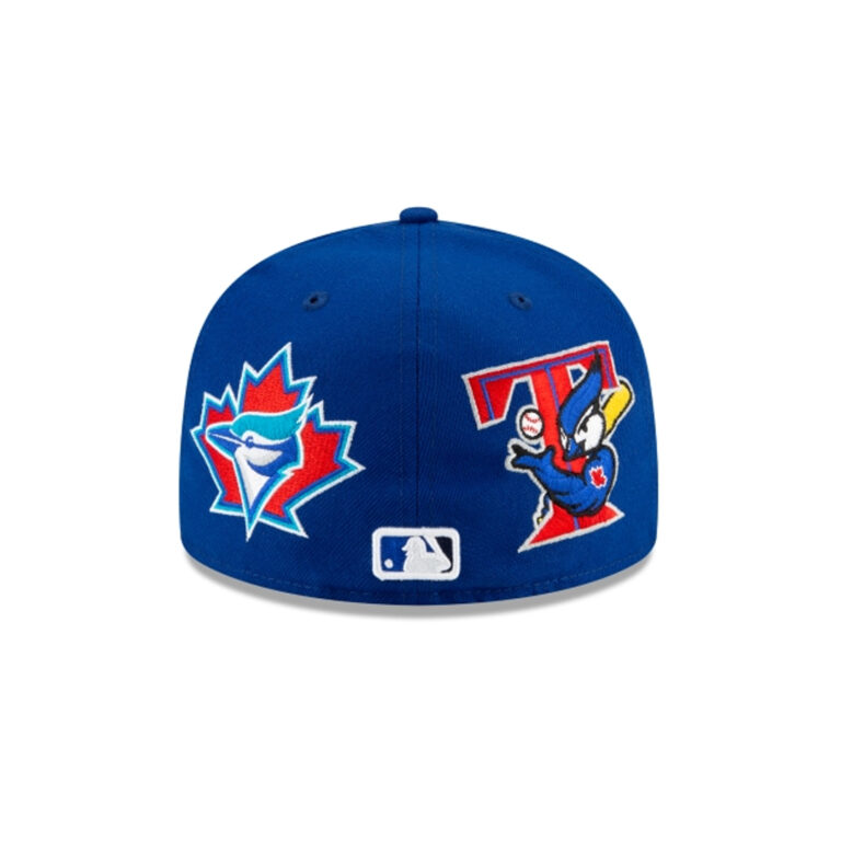 New Era 59Fifty Toronto Blue Jays Patch Pride Fitted Hat Royal Blue Rear New Era 59Fifty Toronto Blue Jays Patch Pride Fitted Hat Royal Blue Rear