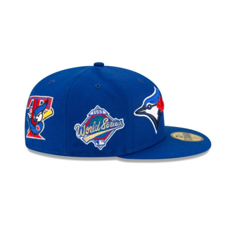 New Era 59Fifty Toronto Blue Jays Patch Pride Fitted Hat Royal Blue Right