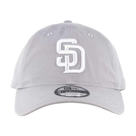 New Era 9Twenty San Deigo Padres Strapback Hat Grey White Front