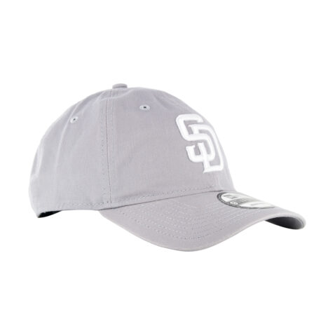 New Era 9Twenty San Deigo Padres Strapback Hat Grey White Front Left