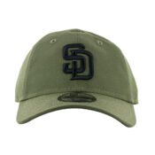 New Era 9Twenty San Deigo Padres Strapback Hat New Olive Front