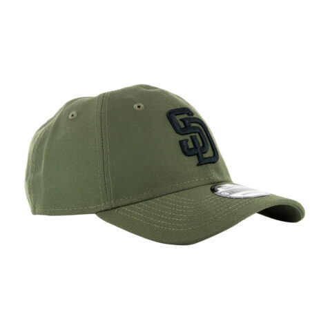 New Era 9Twenty San Deigo Padres Strapback Hat New Olive Front Left